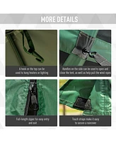 Pop Up Camping Canopy Gazebo Screen Shelter Tent with Single Person Easy Set-Up, Ventilating Mesh, Portable Carry Bag for Outdoor Camping Party Event,