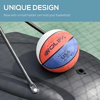 Basketball Hoop Outdoor, Portable Basketball Goal, 5.5FT-7.5FT Height Adjustable with 33'' Backboard and Wheels for Kids Junior Adults Use