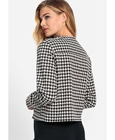 Olsen Women's Houndstooth Cropped Jacket