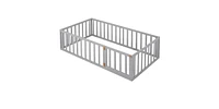 Slickblue Twin Size Wood Daybed Frame with Fence for Added Safety