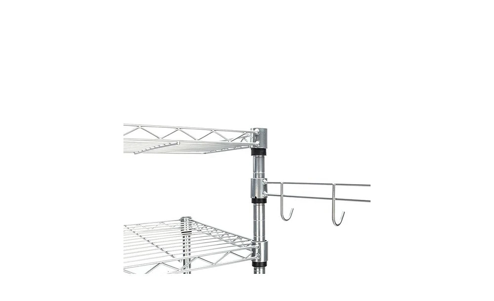 Slickblue 4-Tier Kitchen Baker's Rack - Microwave Oven Stand & Storage Cart