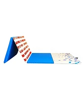 BalanceFrom Fitness 120"x48" All Purpose Gymnastics Exercise Mat, Star/Stripe