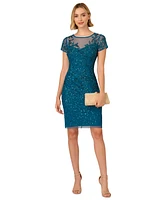 Adrianna Papell Women's Beaded Sheath Dress