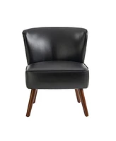 Hulala Home Silvester Mid-Century Modern Armchair with Solid Wood Legs