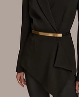 Donna Karan New York Women's Belted Asymmetric-Hem Jacket