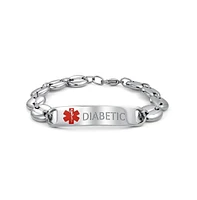 Bling Jewelry Medical Alert Id Bracelet Mariner Link Stainless Steel 8.5in