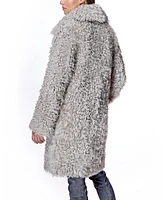 Julia & Stella by Maximilian Women's Shearling Walking coat