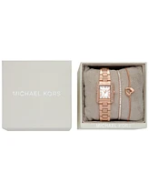 Michael Kors Women's Emery Three-Hand Rose Gold-Tone Stainless Steel Watch 22mm and Bracelet Gift Set