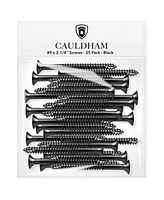 Cauldham Oil Rubbed Bronze Wood Screws #9 x 2-1/4 Inch for Door Hinges - 25 pack