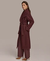 Donna Karan New York Women's Wide-Collar Belted Coat