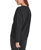 Calvin Klein Women's Logo Graphic Dropped-Shoulder Sweatshirt