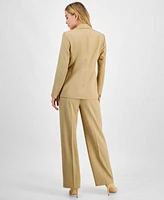 Bar Iii Womens One Button Blazer Mock Neck Sweater Pants Exclusively At Macys