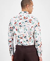 Bar Iii Men's Slim Fit Long Sleeve Button-Front Isola Bella Floral Print Shirt, Exclusively at Macy's