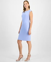 Kasper Women's V-Neck Sleeveless Sheath Dress, Petite & Regular Sizes