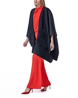 Julia & Stella by Maximilian Women's Wool Blend Cape