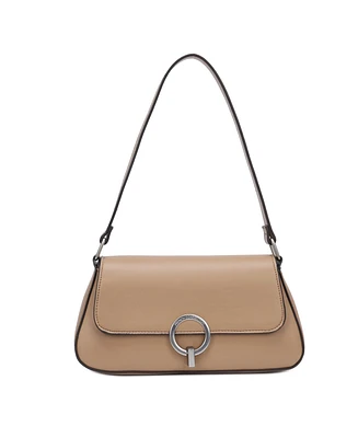 French Connection Mona Smooth Ring Closure Shoulder Bag