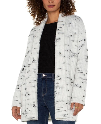 Liverpool Los Angeles Women's Open-Front Marled Cardigan