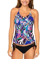 Raisins Juniors Noumea Camisole Tankini Top Side Laced Bottoms