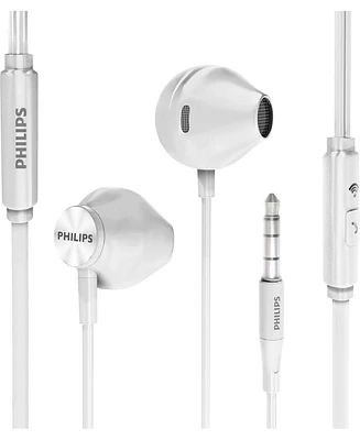 Philips Wired Earbuds with Mic, In-Ear Headphones, Ergonomic Comfort-Fit, Crystal Clear Sound, Passive Noise Isolation, Durable Cable