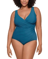 Miraclesuit Women's Plus Must Haves Oceanus Tummy Control One Piece Swimsuit