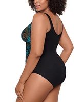 Miraclesuit Plus Flor De Mar Oceanus Tummy-Control One-Piece Swimsuit