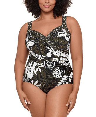 Miraclesuit Plus Elle Dorado Sanibel Underwired One-Piece Swimsuit