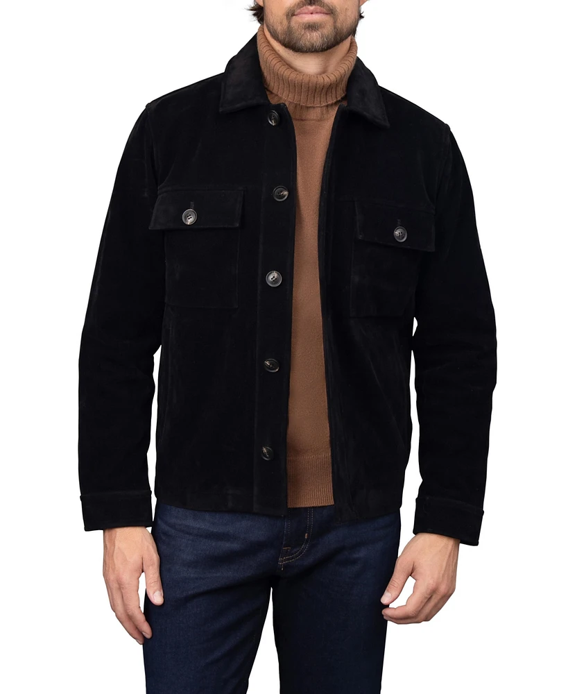 Bagatelle Homme Men's Faux Nubuck Trucker Jacket