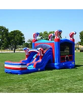 JumpOrange American Boxing Commercial Grade Bounce House Water Slide with Pool for Kids and Adults (with Blower), Basketball Hoop, Wet Dry Combo, Outd