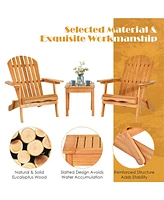 Vebreda 3 Pieces Adirondack Conversation Sets with Widened Armrest