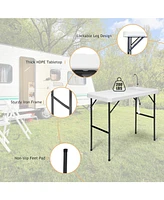 Sugift Folding Portable Fish Cleaning Cutting Table