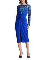 Tadashi Shoji Women's Denton Crisscross Draped Midi Dress