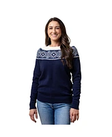 Hope & Henry Women's Organic Long Sleeve Fair Isle Raglan Sweater