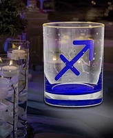 Culver Sagittarius Zodiac Double Old-Fashioned Glass, Set of 2