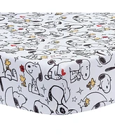 Bedtime Originals Snoopy Love Infant Baby/Toddler Fitted Crib Sheet