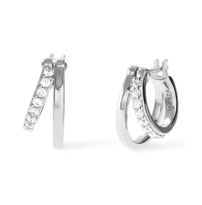 Ana Luisa Double Hoop Earrings - Toda Mini Silver