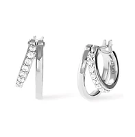 Ana Luisa Double Hoop Earrings - Toda Mini Silver