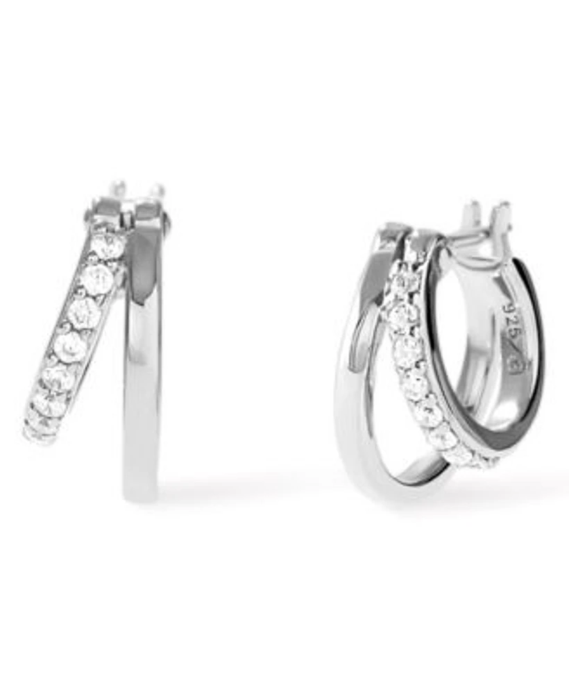 Ana Luisa Double Hoop Earrings Toda Mini Silver