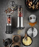 Gefu Stainless Steel With Ceramic Grinder Satin Finish Small Salt and Pepper Mill Set