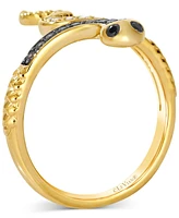 Le Vian Chocolate Diamond, Nude Diamond, & Blackberry Diamond Snake Ring (1/4 ct. t.w.) in 14k Gold