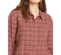 Volcom Juniors' Plaid Button-Front Shirt