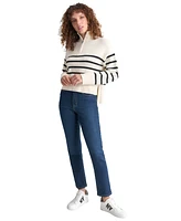 Dkny Jeans Women's Half-Zip Mock-Neck Sweater