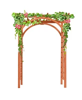 Skonyon Garden Archway Arch Lattice Trellis Pergola for Climbing Plants and Outdoor Wedding Bridal Decor
