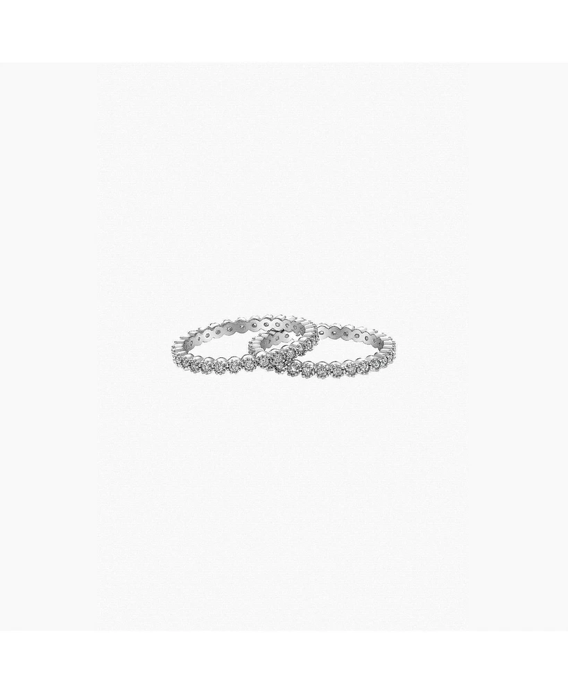Bearfruit Jewelry Celeste Tennis Ring Set, Size 7
