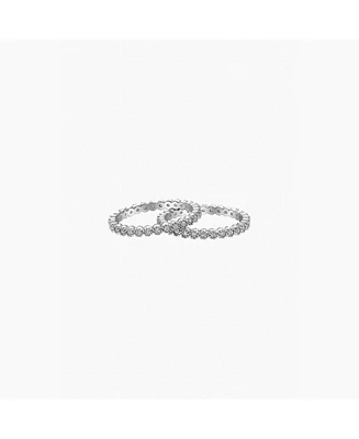 Bearfruit Jewelry Celeste Tennis Ring Set, Size 7
