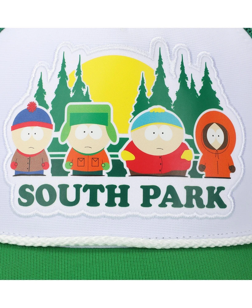 South Park Men's Pine Tree Sunset Adult White Trucker Hat