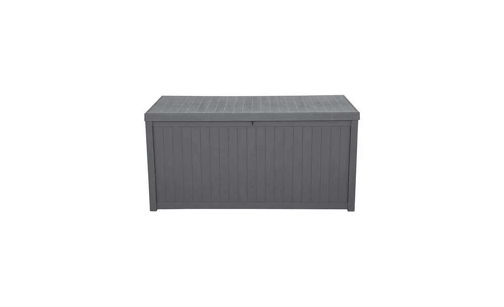 Slickblue Outdoor Garden Plastic Storage Deck Box - Lockable, Waterproof Chest