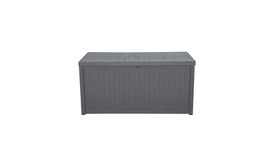 Slickblue Outdoor Garden Plastic Storage Deck Box - Lockable, Waterproof Chest