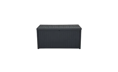 Slickblue Outdoor Garden Plastic Storage Deck Box - Lockable, Waterproof Chest