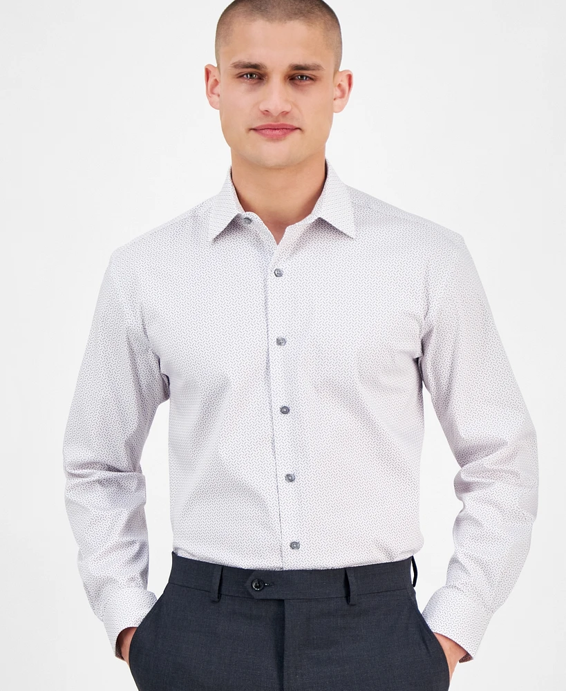 Alfani Men's Regular-Fit 4-Way Stretch Micro-Dot Dress Shirt