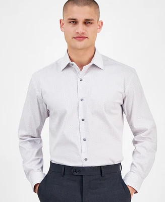 Alfani Men's Regular-Fit 4-Way Stretch Micro-Dot Dress Shirt